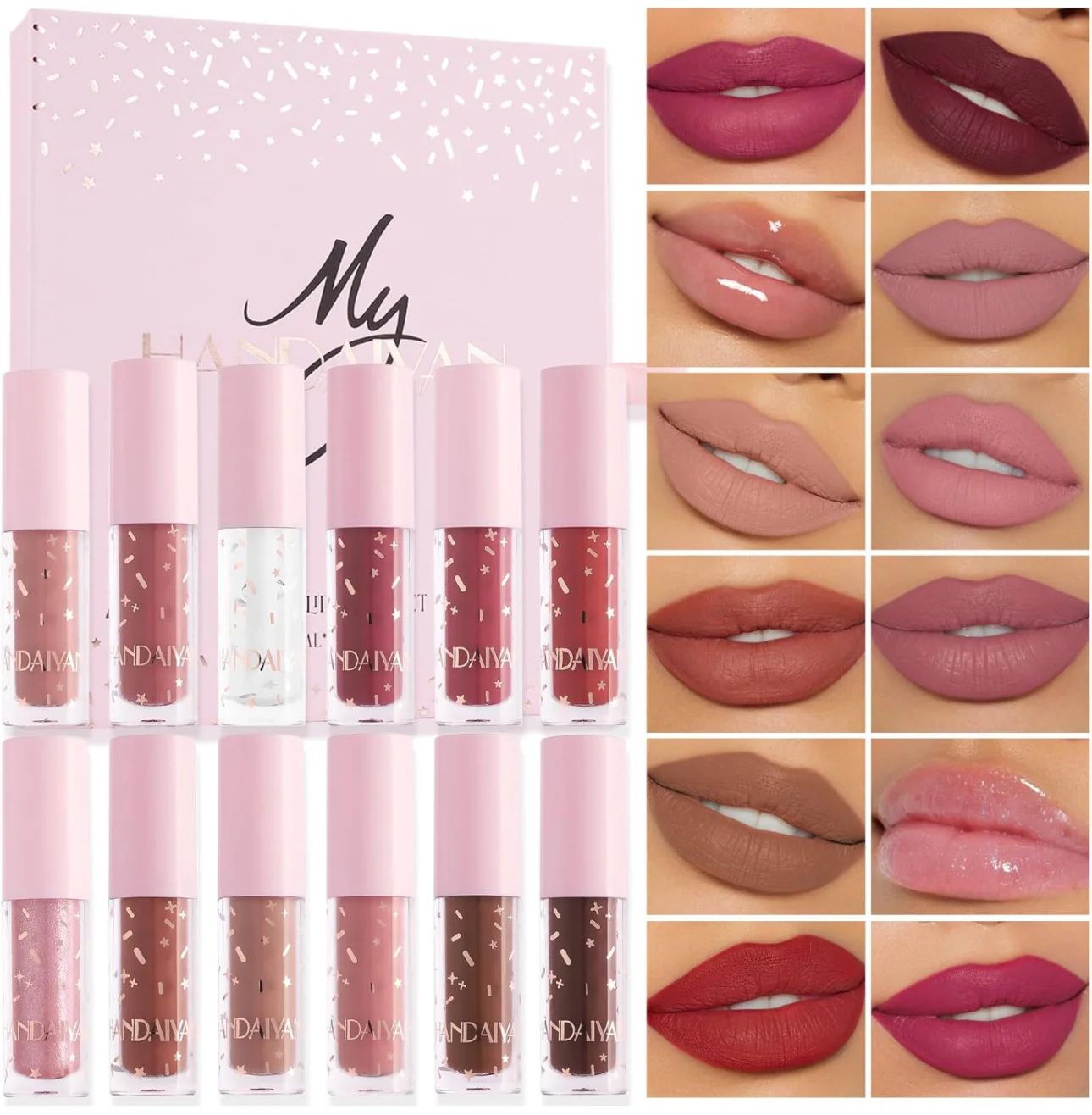 Handiyan Pack Of 12 Lip Gloss Pack - New Version