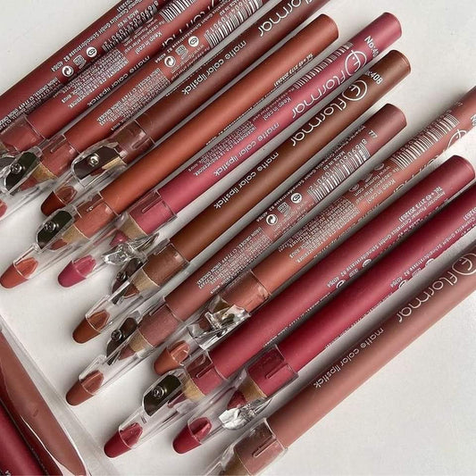 Flormar 12 pcs Matte Color Lip Pencil Set